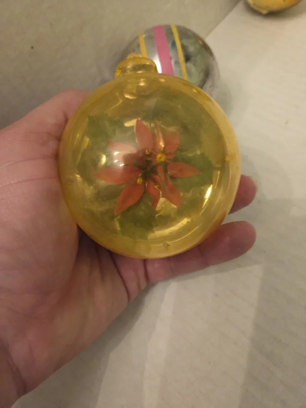 Vintage Plastic Christmas Ornaments Unbreakable Bradford Jewel Bright Set 5